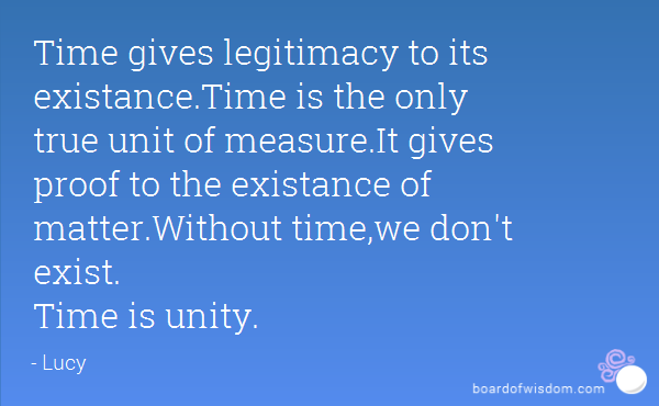 Time is unity  – The Philosophy of Lucy [pt.3]