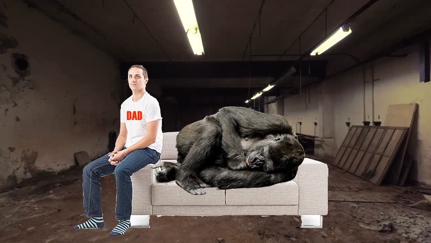 My Say: Oh Man, I Just Knew Today Was Going To Be Shitty As Soon As I Went Downstairs To The Basement First Thing This Morning And Found My Dad Sitting Ominously On A Couch Next To A Bloody, Lifeless Mountain Gorilla He Had Presumably Just Murdered (by Edwin Murray)