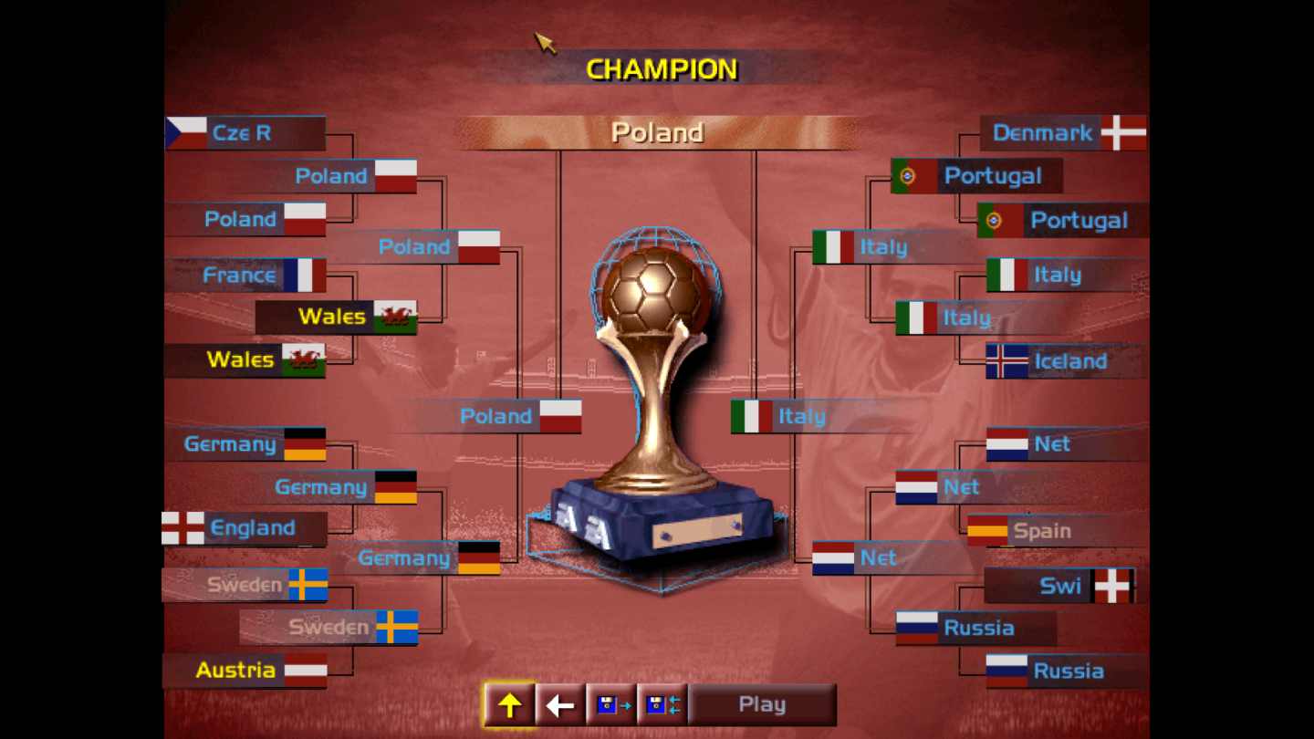 You Wouldn’t Believe It But They’ve Done it: Poland Defeat Italy 4-3 to Become the New FIFA 96 European Champions!