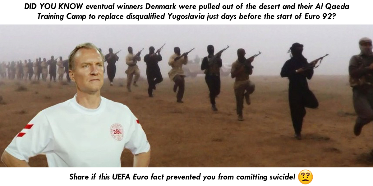 It’s a Rest Day at UEFA Euro 2020 But Maybe This Euro Fact Will Stop You from Committing Suicide? Share If It Does!