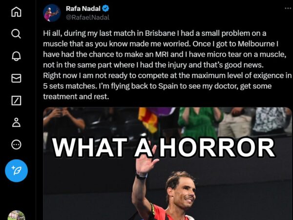 WHAT A HORROR – This is a sad new of Rafa Nadal 3 weeks ago