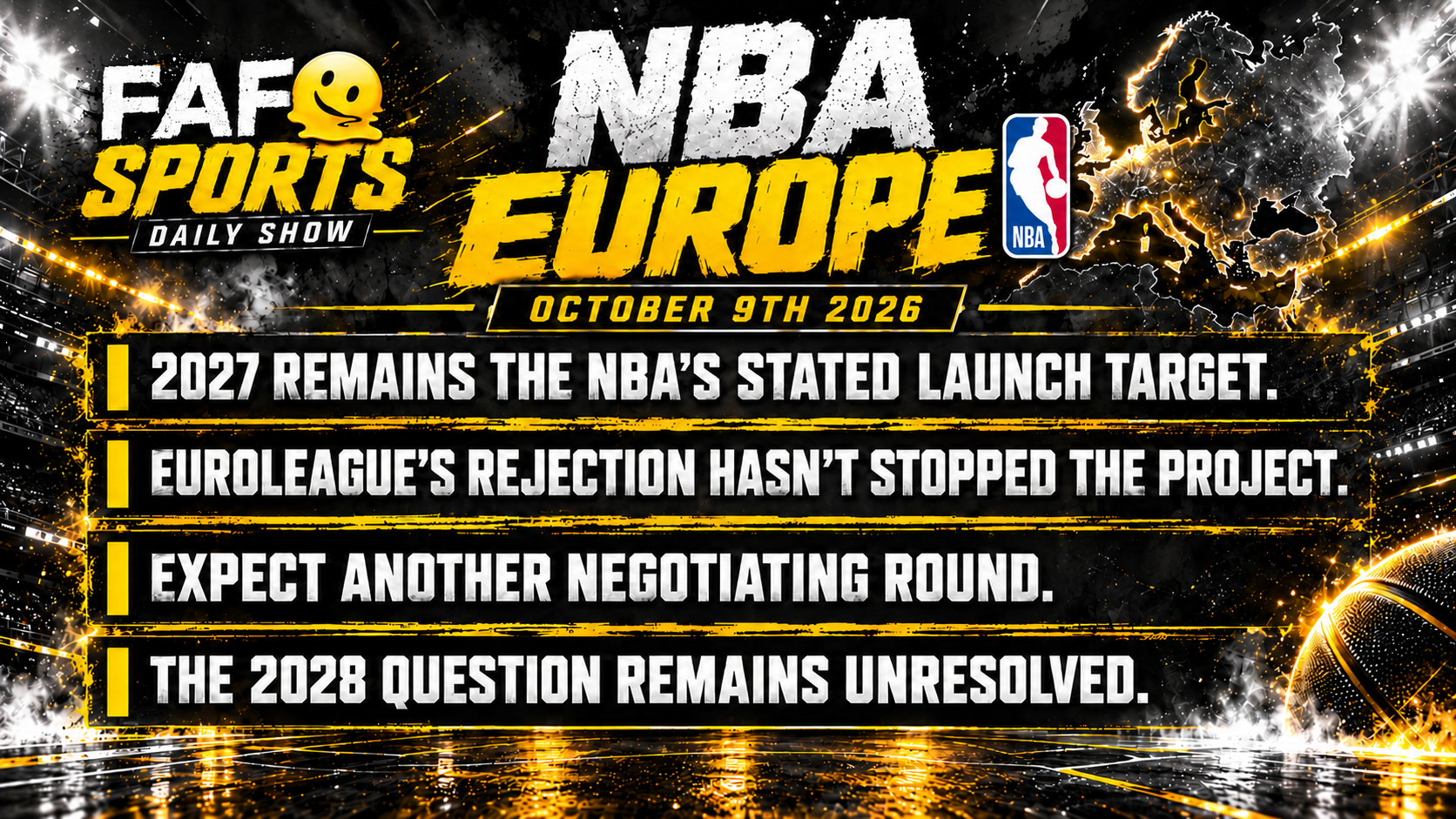 FAFO Sports Daily & NBA Europe Update | Friday 9th October 2026